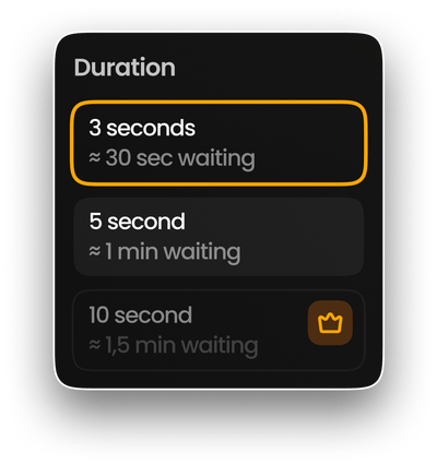 Video generator duration